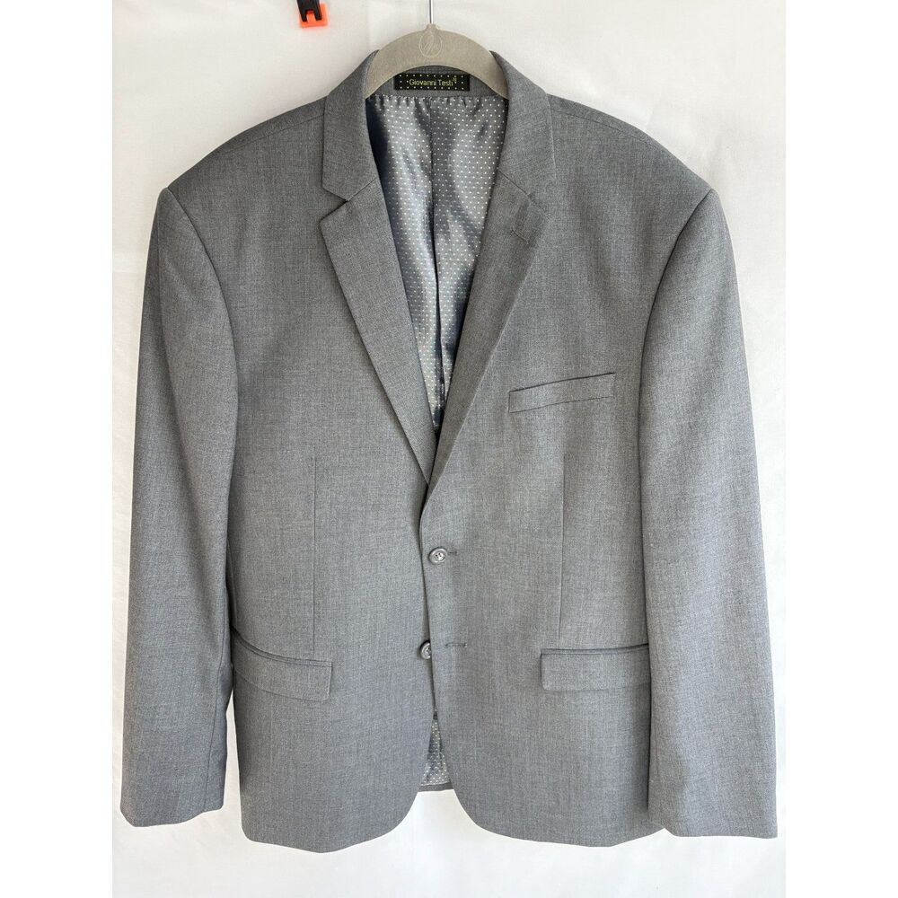 Giovanni Testi Charcoal Grey Sport Coat Mens Blazer Size 44R Classy Italian Suit
